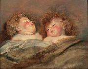 unknow artist Rubens Two Sleeping Children Sweden oil painting artist